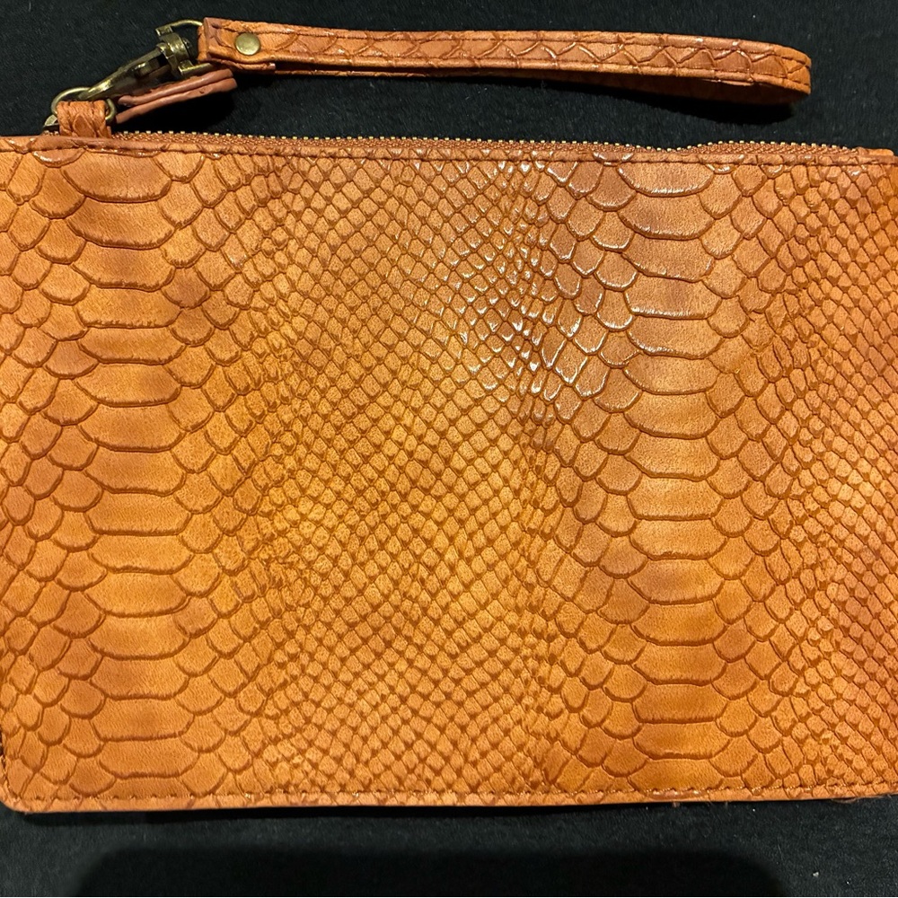 BASS Leather Wristlet Envelope Style